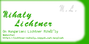 mihaly lichtner business card